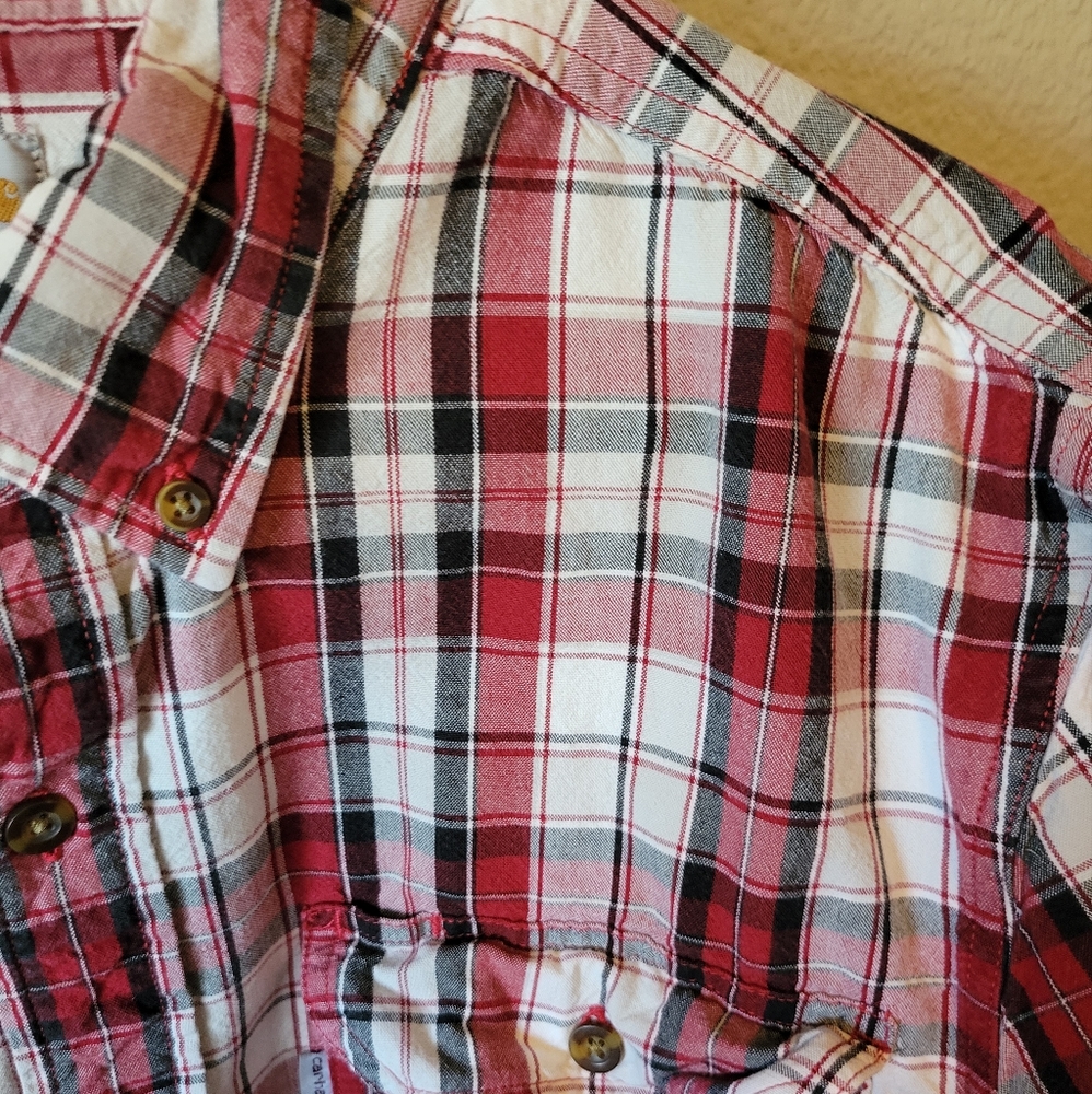 Carhartt Shirt Plaid Short Sleeves, L - Picture 2 of 10